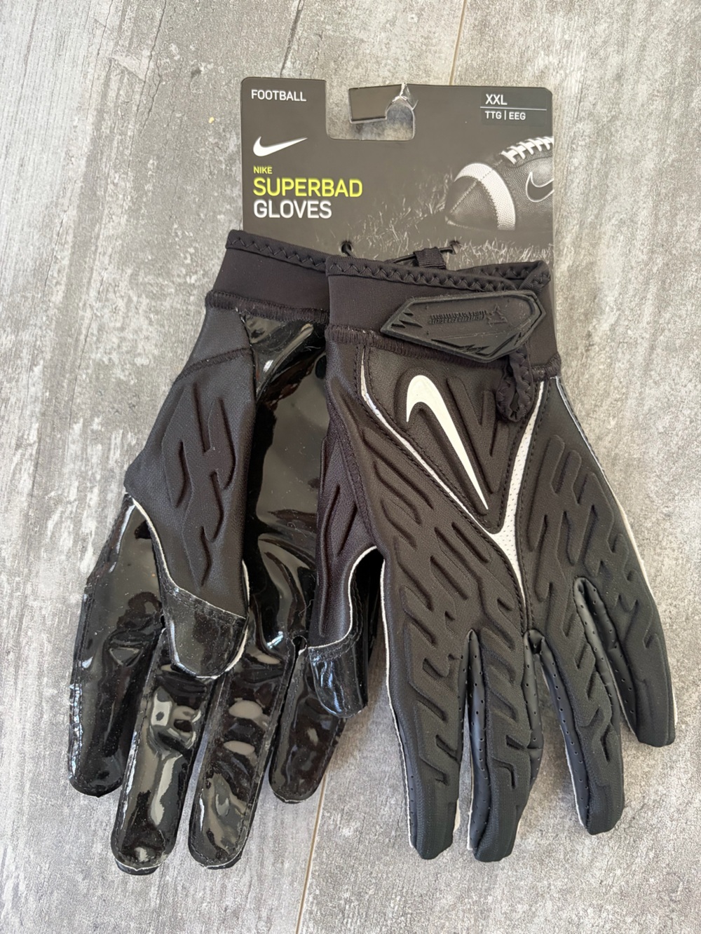 Nike Superbad 6.0 Football Gloves Black FN0279-091 Men's Size 2XL
